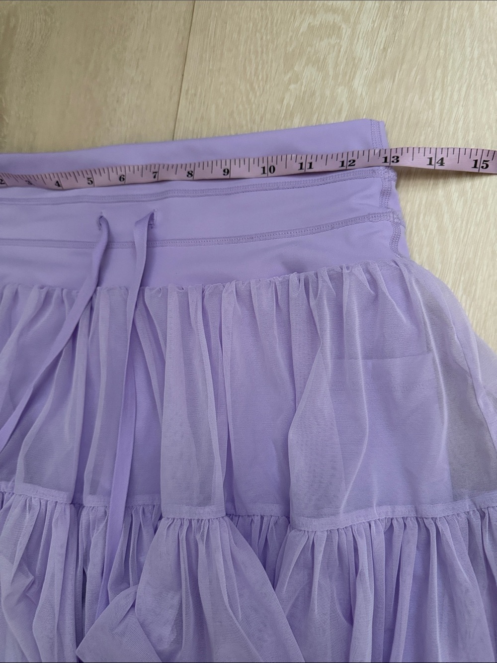 POPFLEX Lavender Lilac Tiered Tulle Mini Skirt Skort - Picture 5 of 9